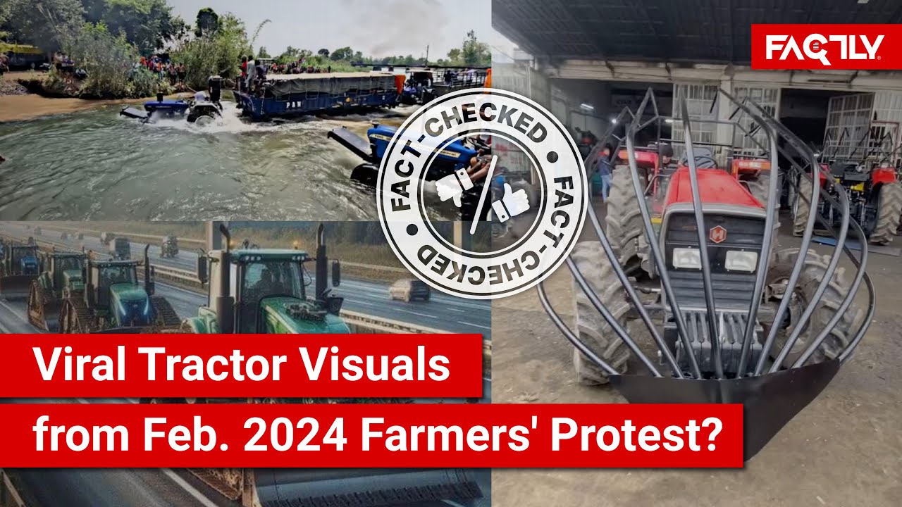 FACT CHECK: Viral Visuals of Tractors Related to Farmers' Protest of February 2024?