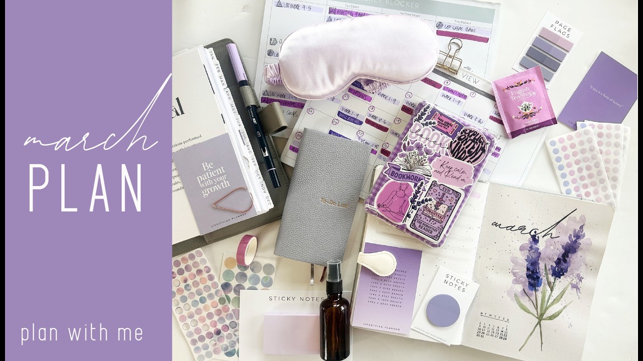 Plan with me | March planning set up