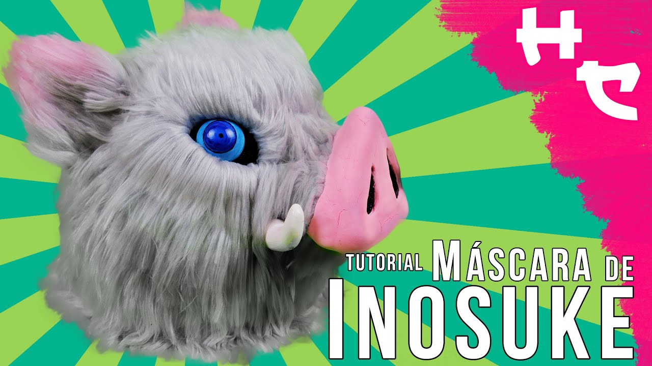Hagamos la máscara de Hashibira Inosuke de Kimetsu no Yaiba - Inosuke Cosplay Mask