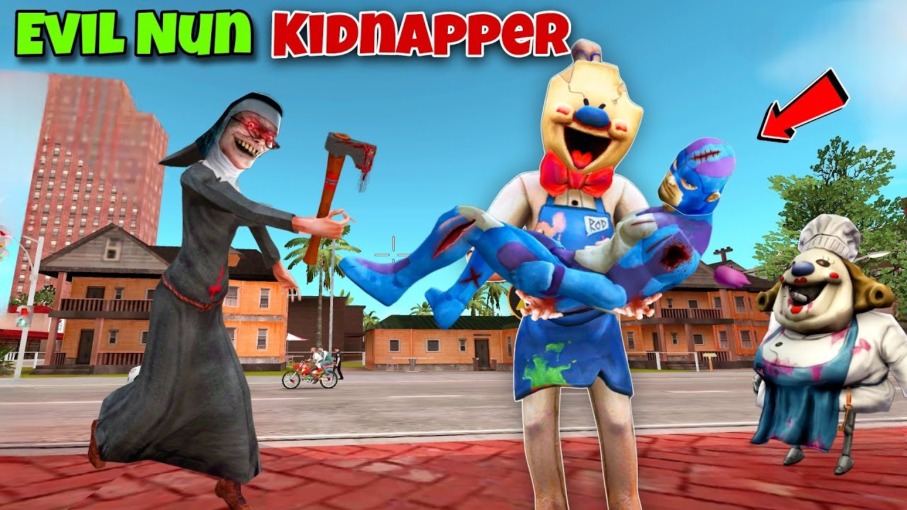 Evil Nun And Ice Cream Uncle Kidnapped To Rope Hero In Vice Town | Ice Scream 8: Final Chapter | #2