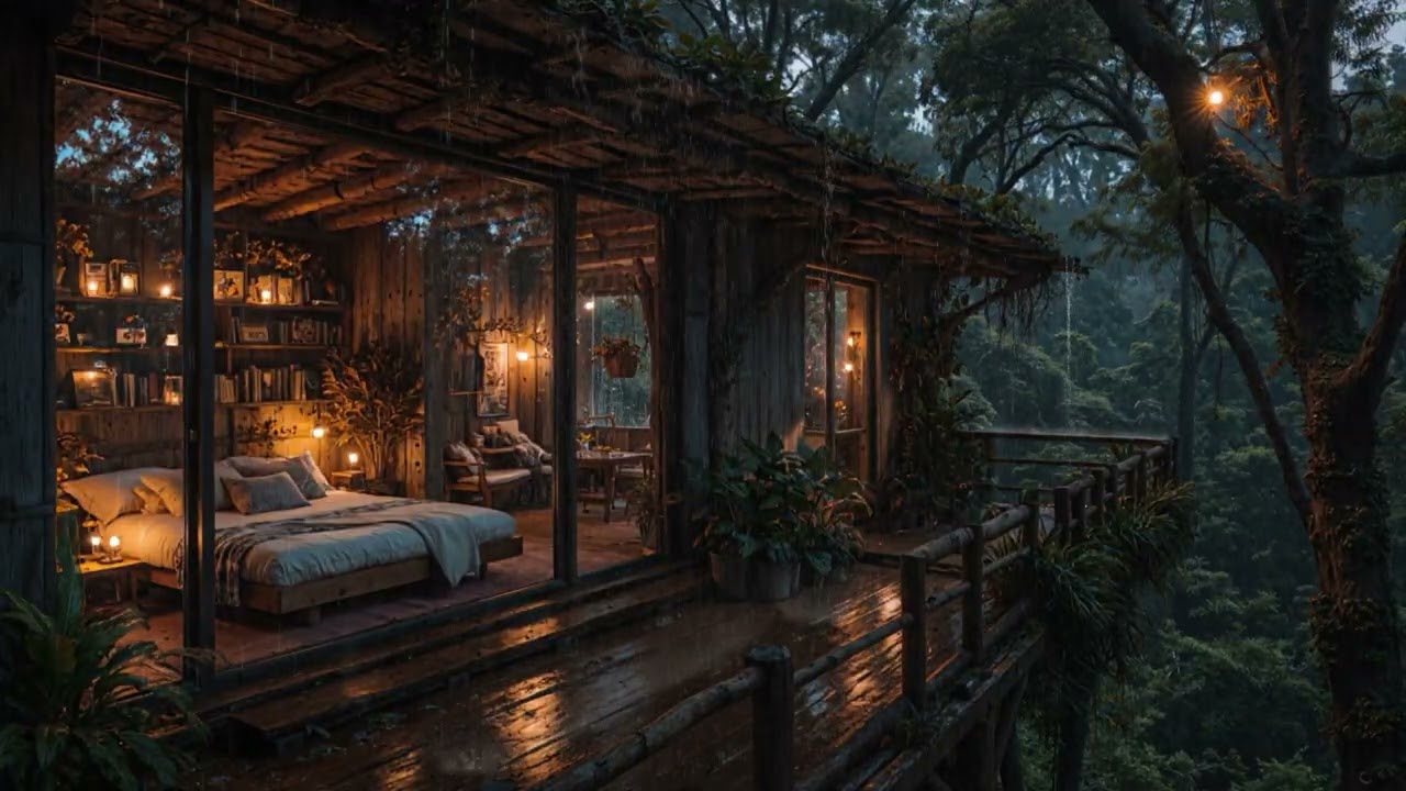 Peaceful Rain Drifting Through the Trees at a Secluded Cabin 🌧️🌲 | Deep Sleep Tonight