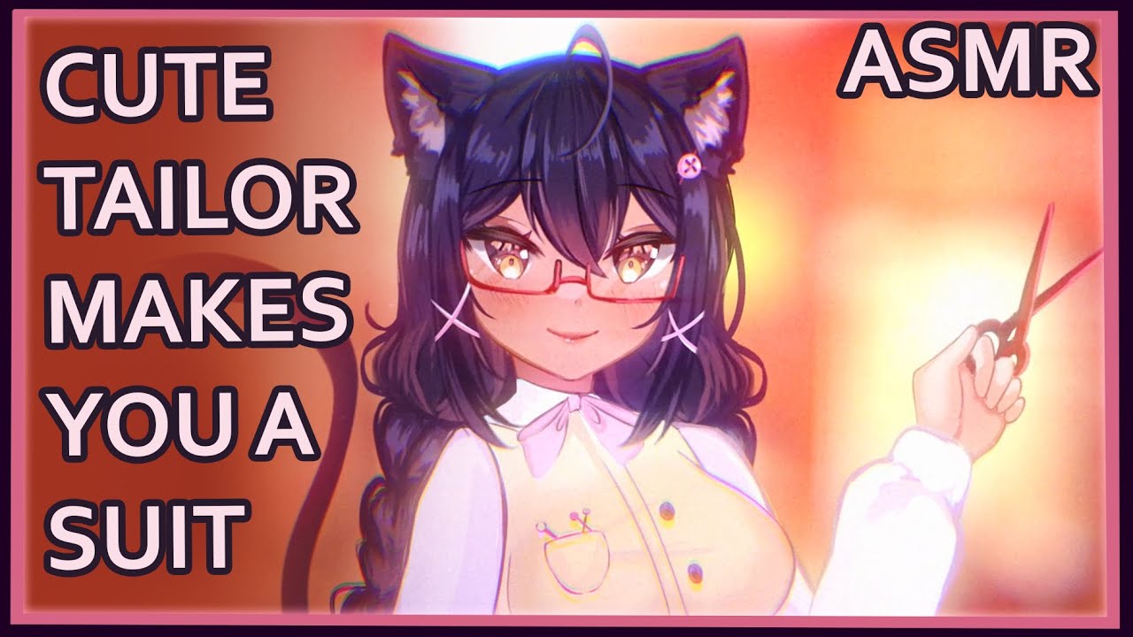 Catgirl Tailor Makes you a custom suit | ASMR | [writing] [fabric cutting][whispers][tingle heaven]