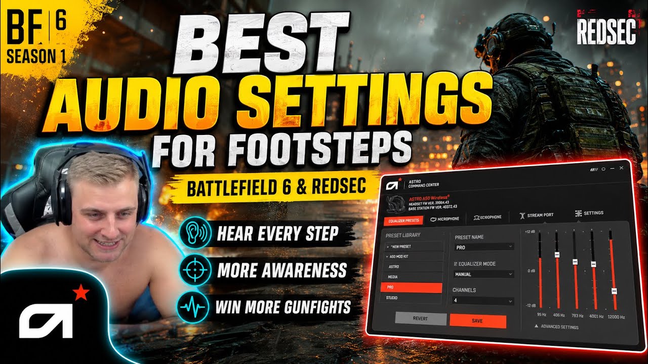ЛУЧШИЕ НАСТРОЙКИ ЗВУКА ДЛЯ ШАГОВ В BATTLEFIELD 6 И REDSEC