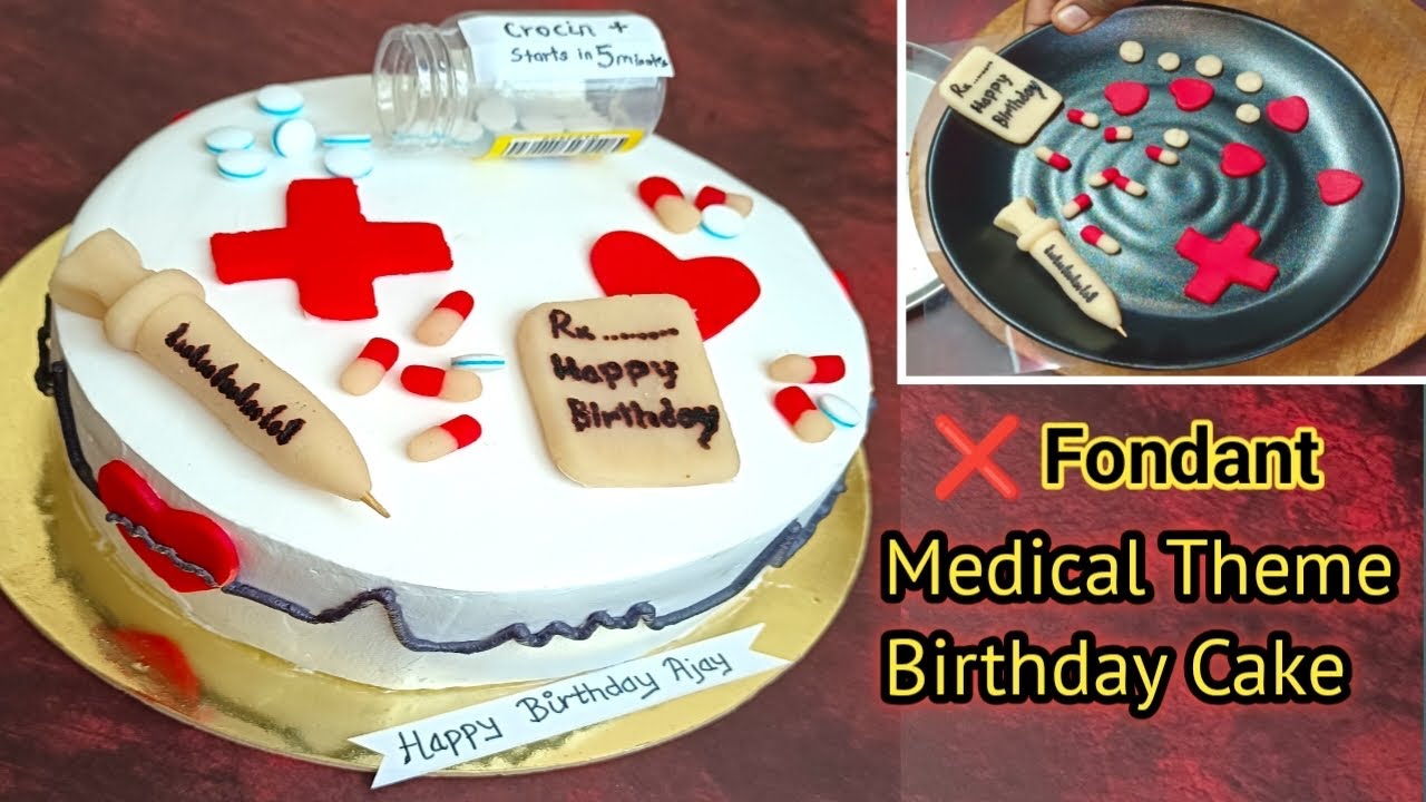 💊 👩‍⚕️Medical Theme Birthday Cake🩺 ❌ Without  Fondant & Tools| Doctor's Theme Cake | New Design Cake