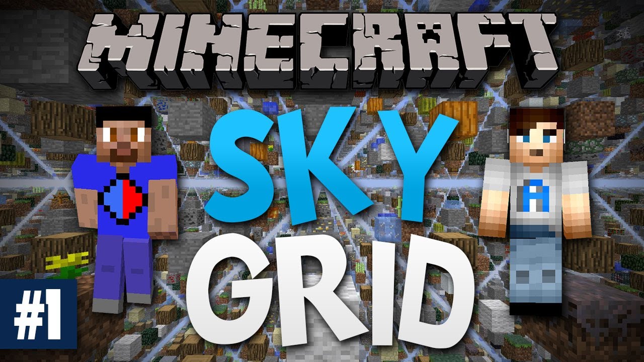 Minecraft SKY GRID #1 with Vikkstar & Ali A (Minecraft Skygrid Survival)