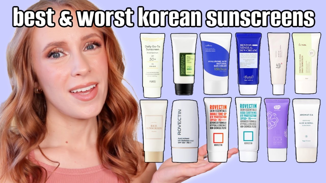 TESTING 12 KOREAN SUNSCREENS ☀️ Best & Worst K-Beauty SPF: Beauty of Joseon, Isntree, Purito, Cosrx