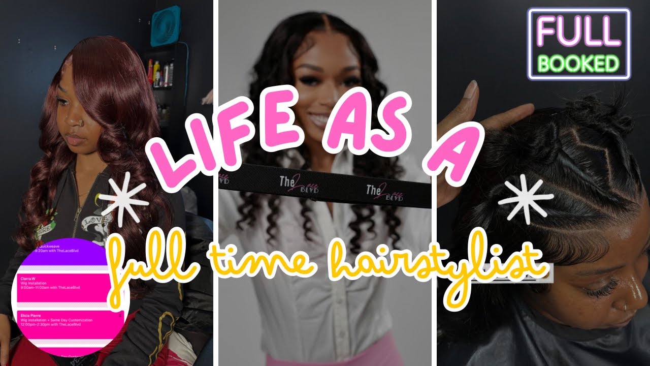*realistic* WEEKEND AS A FULL TIME HAIRSTYLIST | 10+ clients, $1.6k￼, hair store run