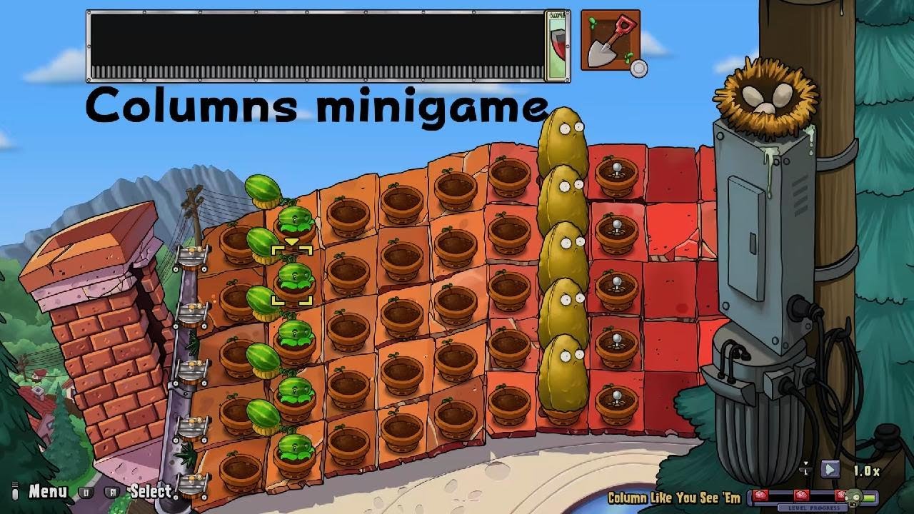 Plants vs. Zombies: Replanted Columns minigame