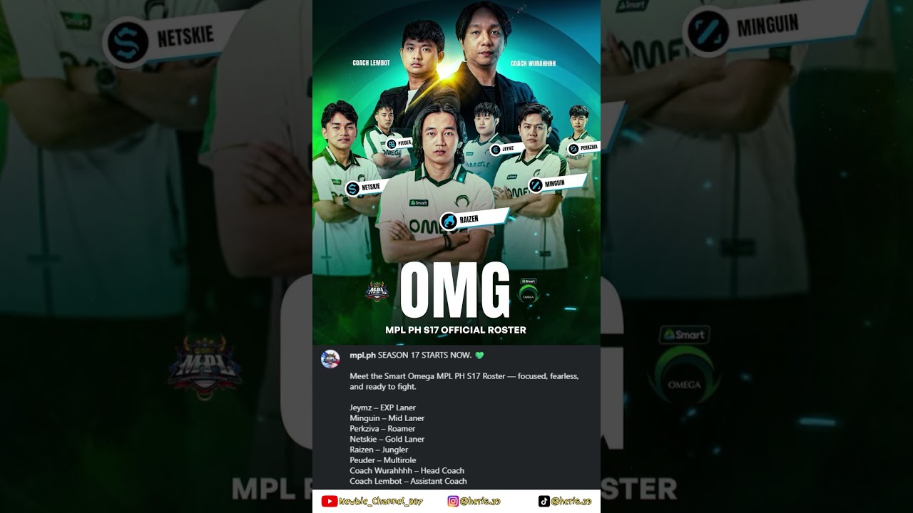 Full Roster Smart Omega @MPL PH S17 #shorts #mplph #mplphilippines #mplphs17 #mlbb #mpl #smartomega