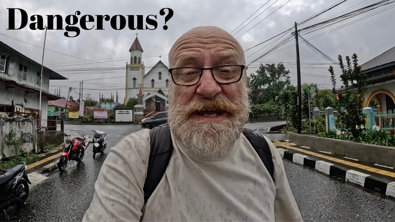 I'm in one Indonesia's coldest towns. Lightning everywhere.