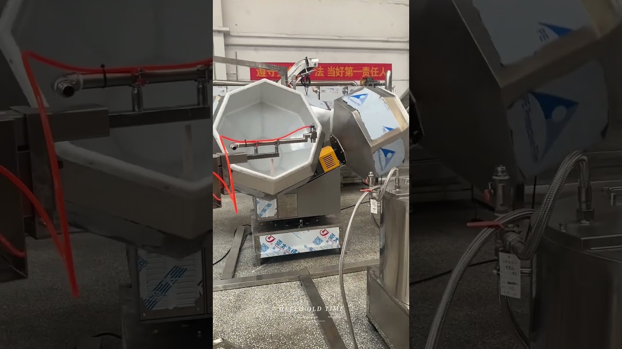 Multi head octagonal tube puffed food seasoning machine#foodmachine #foodprocessingequipment#factory