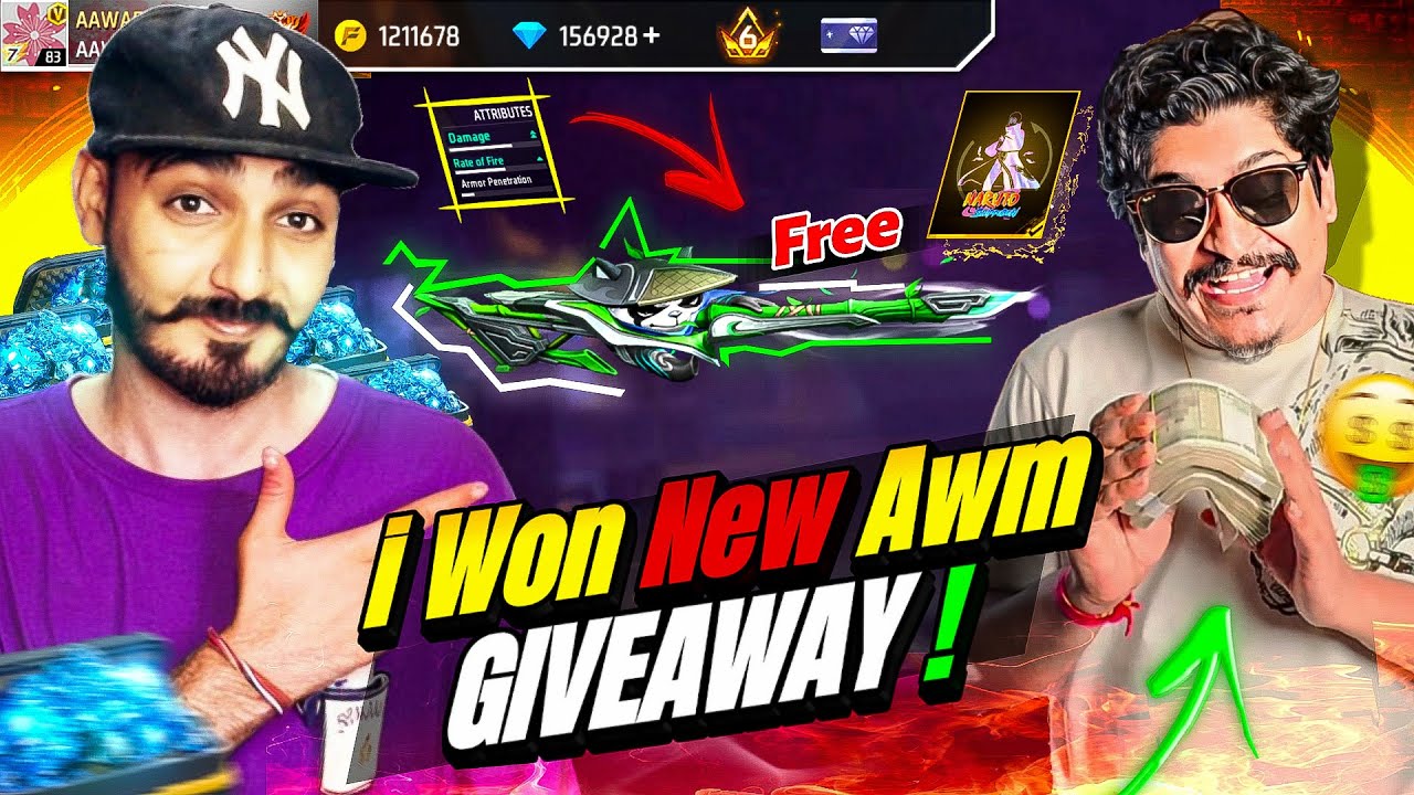 I Won New AWM Skin Free From Giveaway 😲 Prank Gone Wrong - Garena Free Fire
