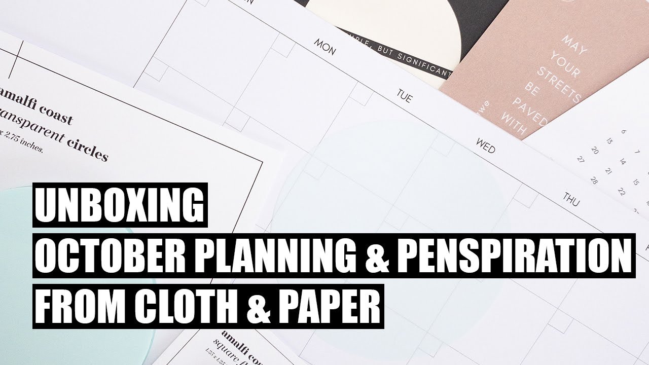 Unboxing Cloth and Paper Stationery and Penspiration Subscription Box October 2020