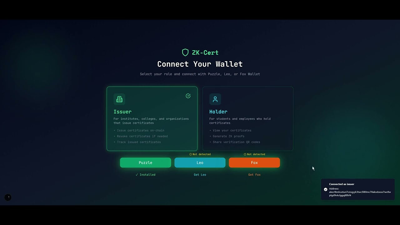ZK-Cert is a privacy-first certificate system