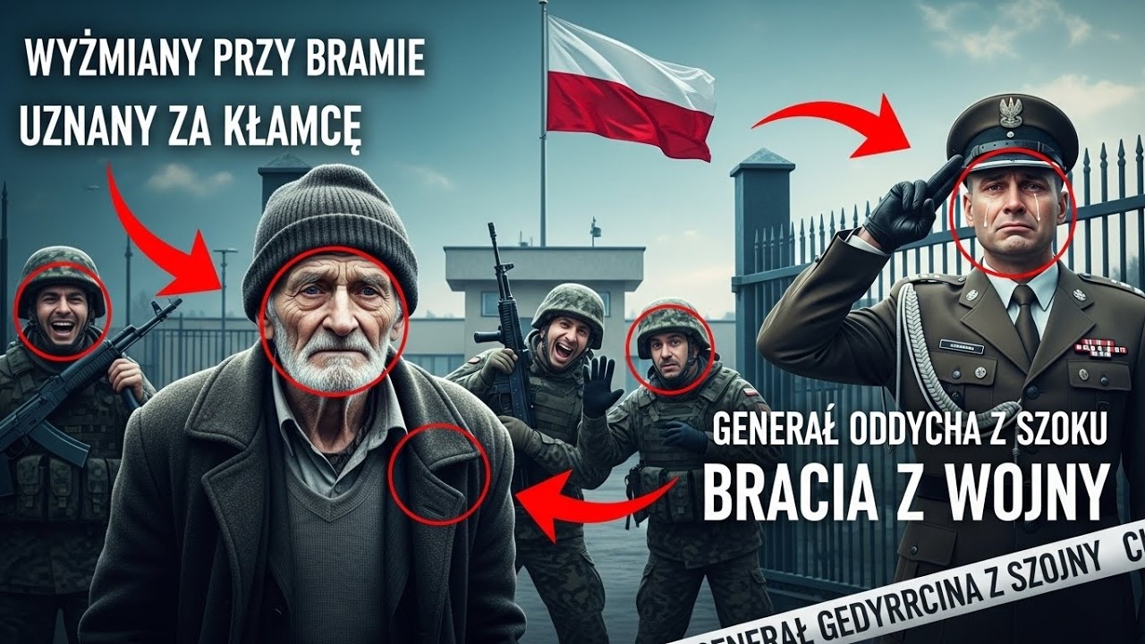 Wyśmiali Weterana Przy Bramie Wojskowej — Dopóki Nie Zobaczyli Generała Salutującego Mu ze Łzami