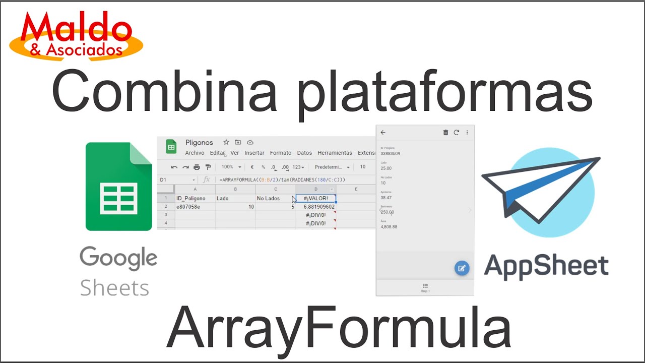 AppSheet Lección 33: AppSheet y formulas ArrayFormula