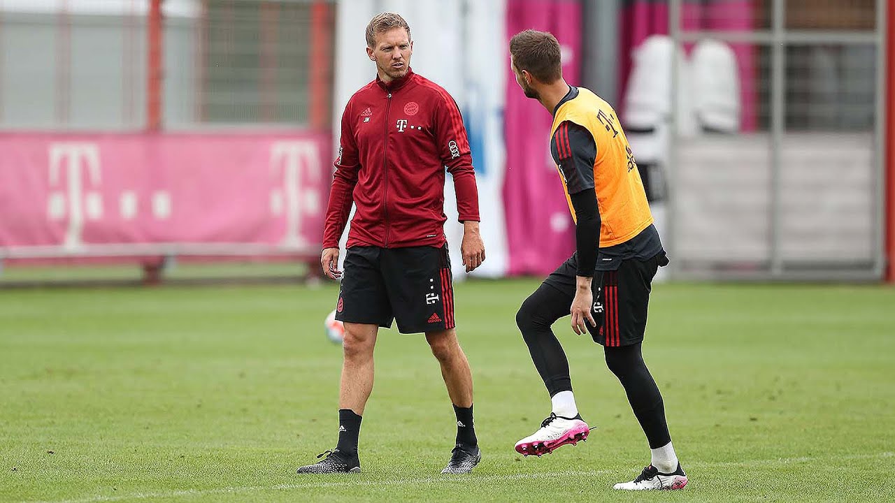 1. Torwarttraining der Bayern unter Julian Nagelsmann mit Ulreich, Hoffmann, Schenk und Tapalovic
