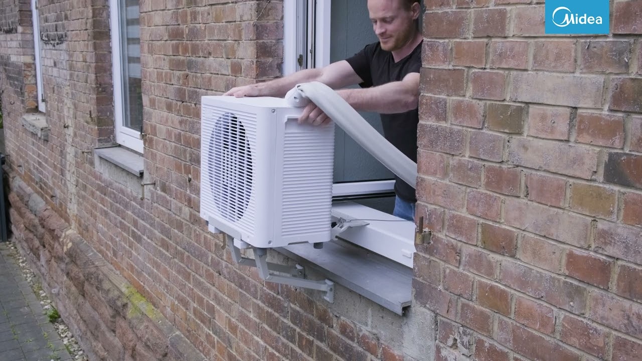 [EN] Midea PortaSplit - Set-up on tilt and turn windows - inward opening