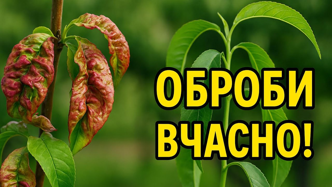 Курчавість персика — ОБРОБИ ВЧАСНО, інакше втратиш урожай!