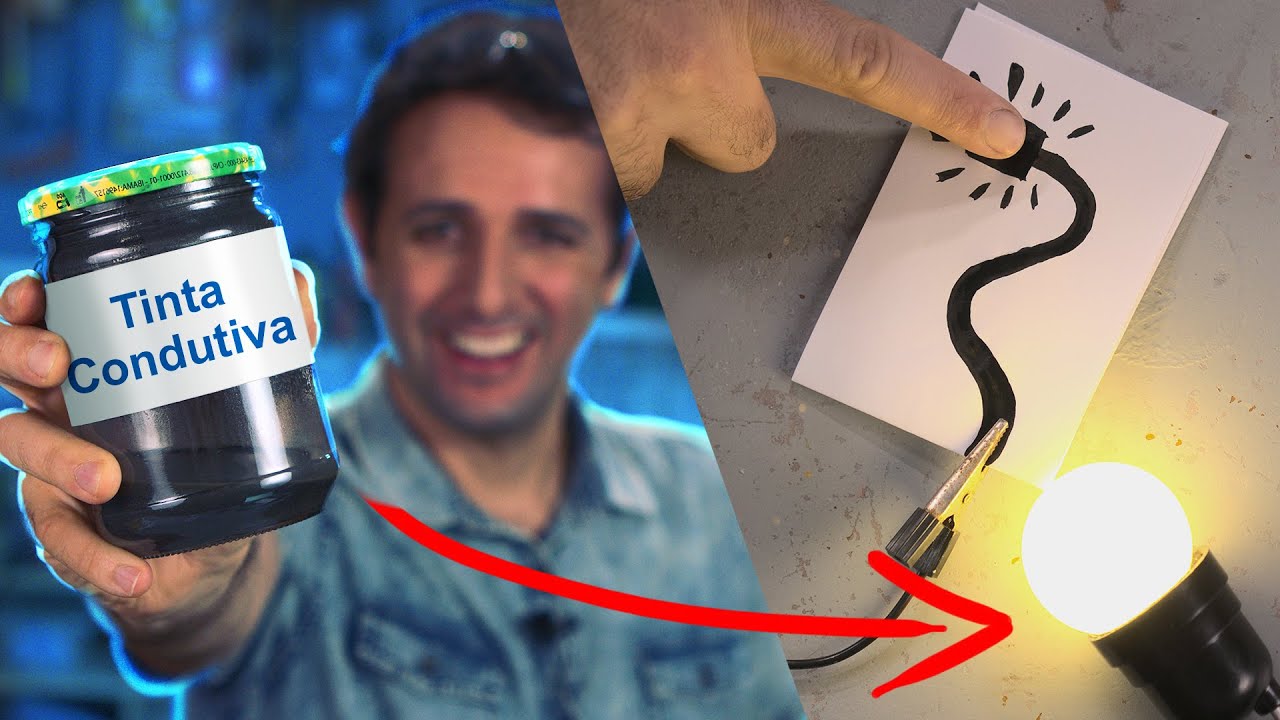 PINTE um botão que ACENDE a LUZ: tinta condutiva