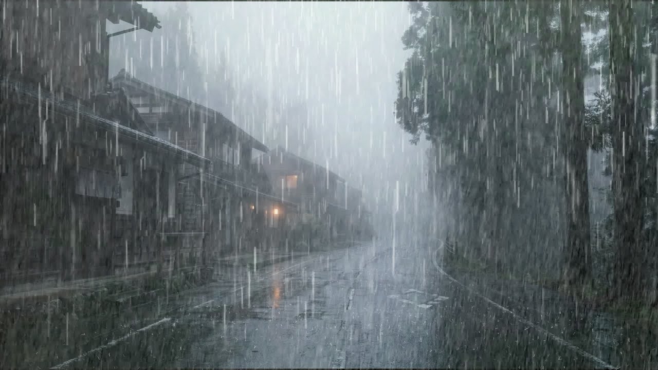 Rain Sounds For Sleeping – Anxiety Relief Rainstorm Sounds