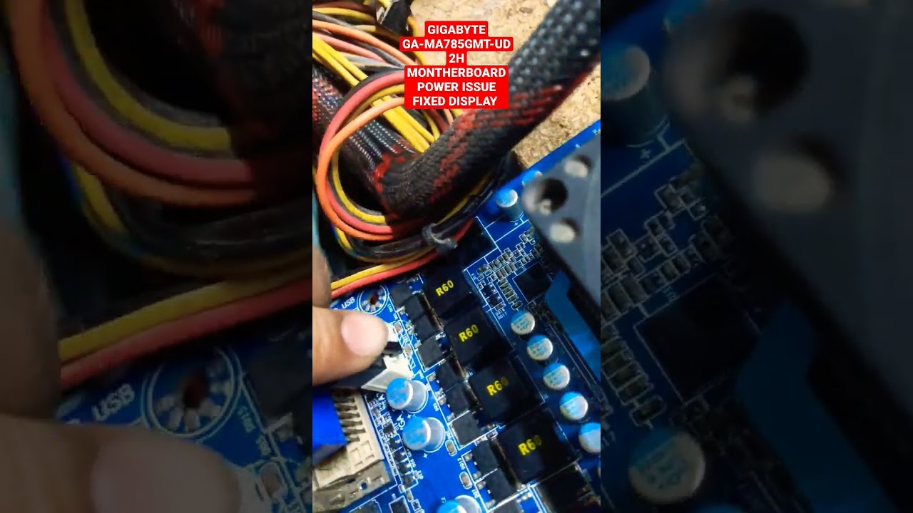 GIGABYTE GA-MA785GMT-UD2H MONTHERBOARD POWER ISSUE FIXED DISPLAY #shorts #repair #gigabyte #youtube