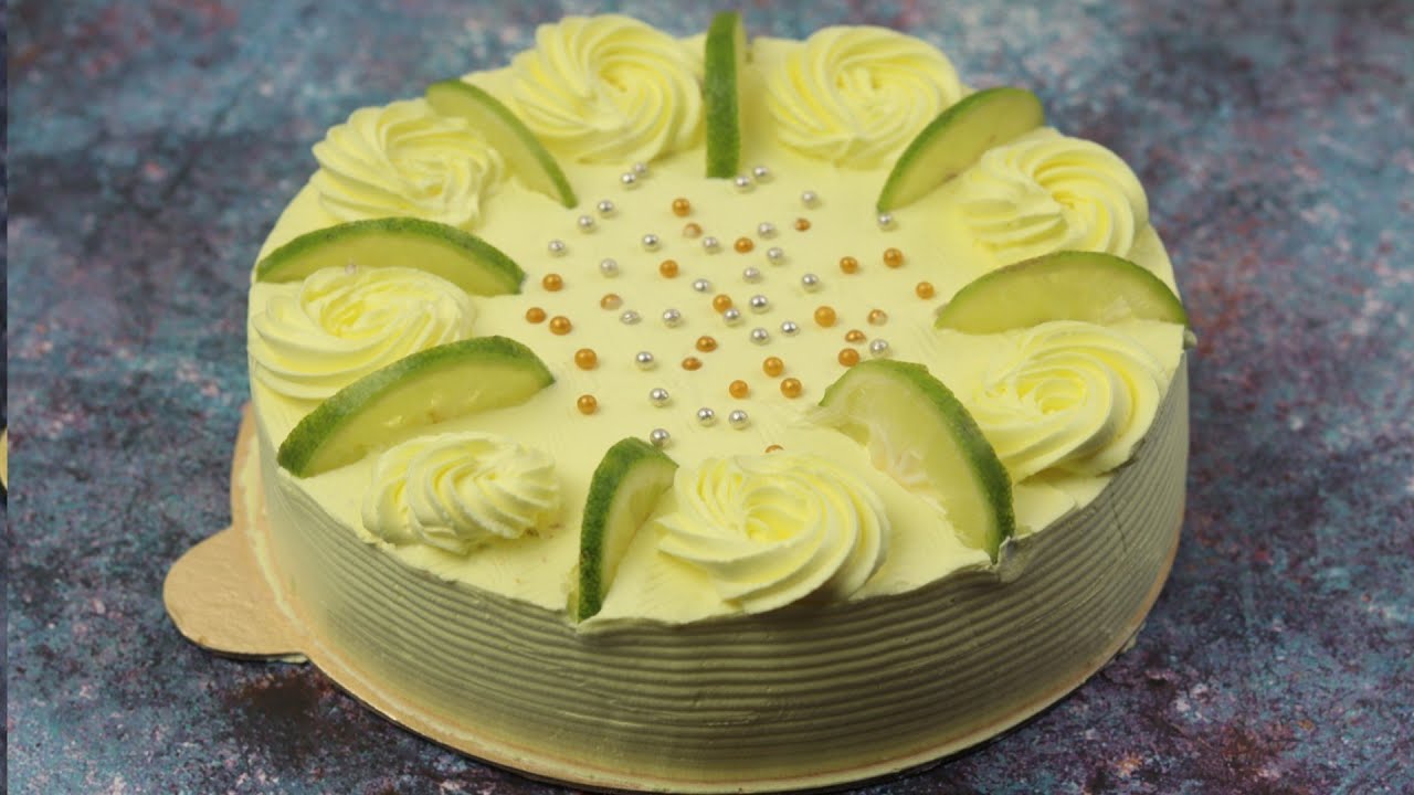 বেকারী স্টাইল লেমন স্পন্জ কেক,Lemon Sponge cake,Lemon cream,Cake Decoration