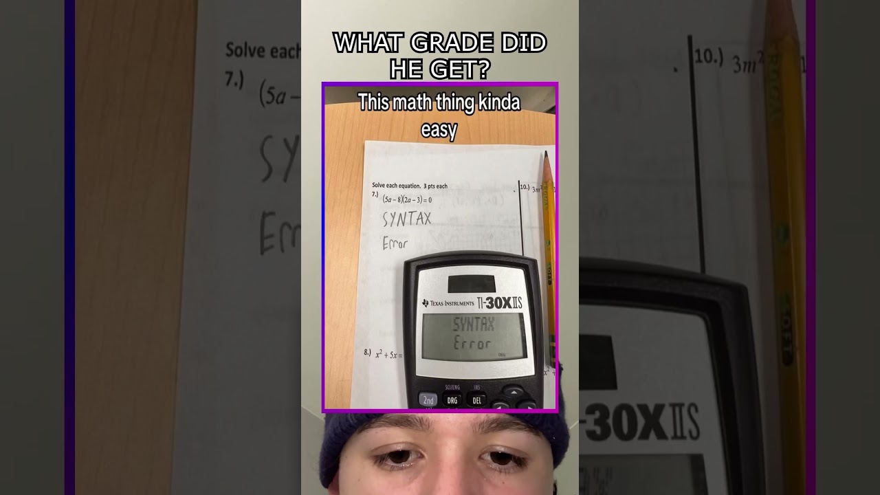 What grade do you think he got? 🤣😅