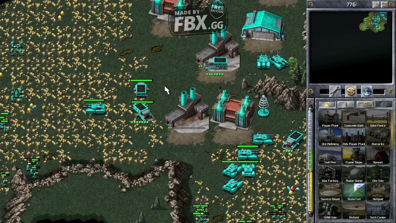C&C Red Alert Remastered - Skirmish - Ukraine vs 7 Hard AI Boost