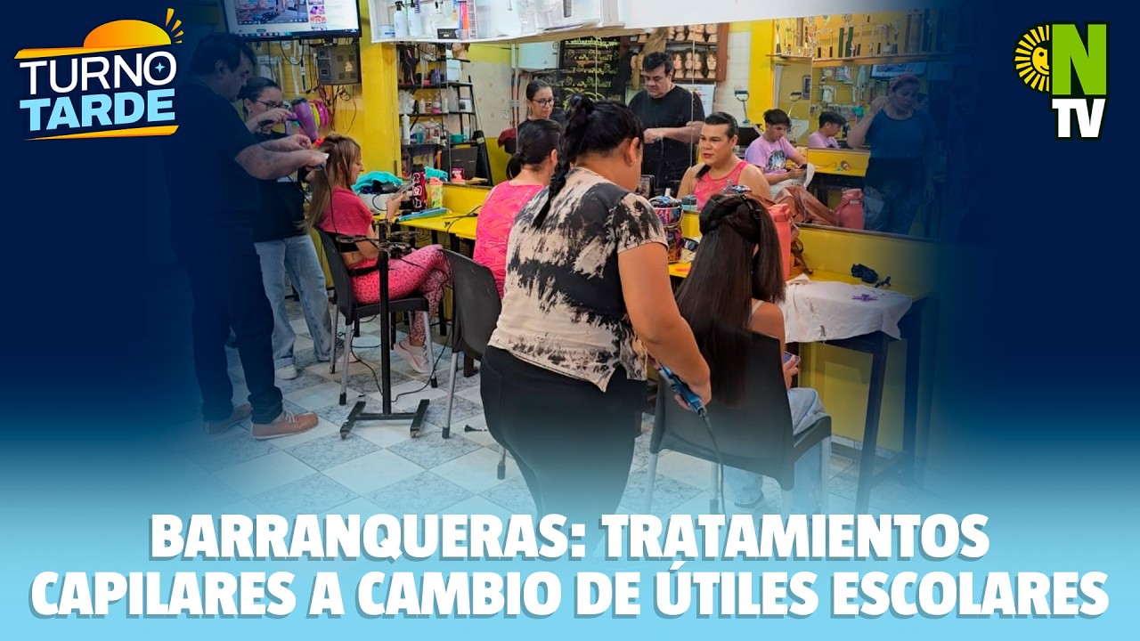 💇‍♀️✨ Solidaridad en Barranqueras: tratamientos capilares a cambio de útiles escolares