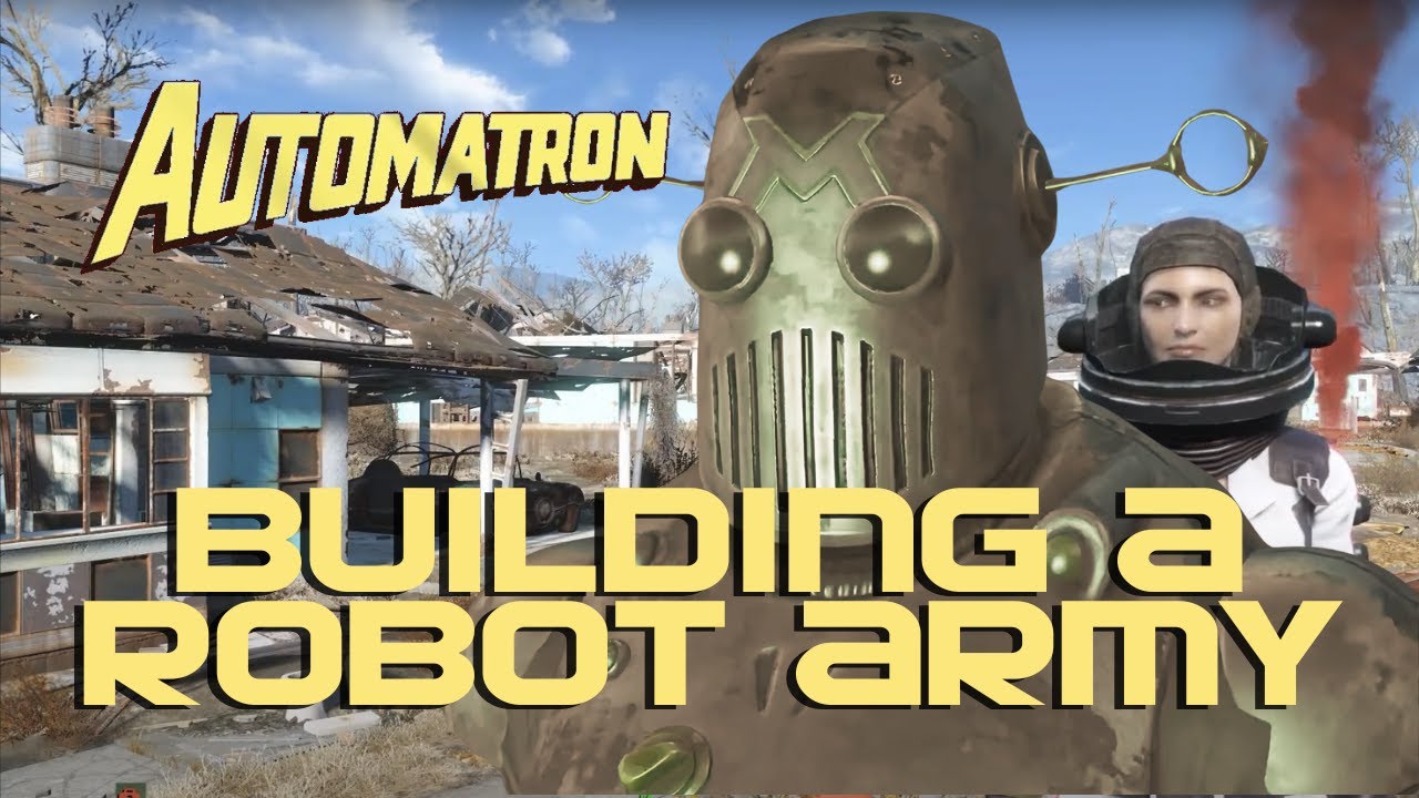 Fallout 4 Survival | Building a Robot Army from Scratch (Automatron) Robot-Sitting Service