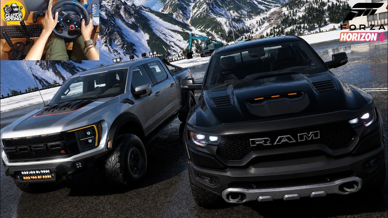 Ram TRX vs Ford Raptor | Relaxing Off-Road Convoy #fordraptor  #ramtrx #forzahorizon6 #logitechg29