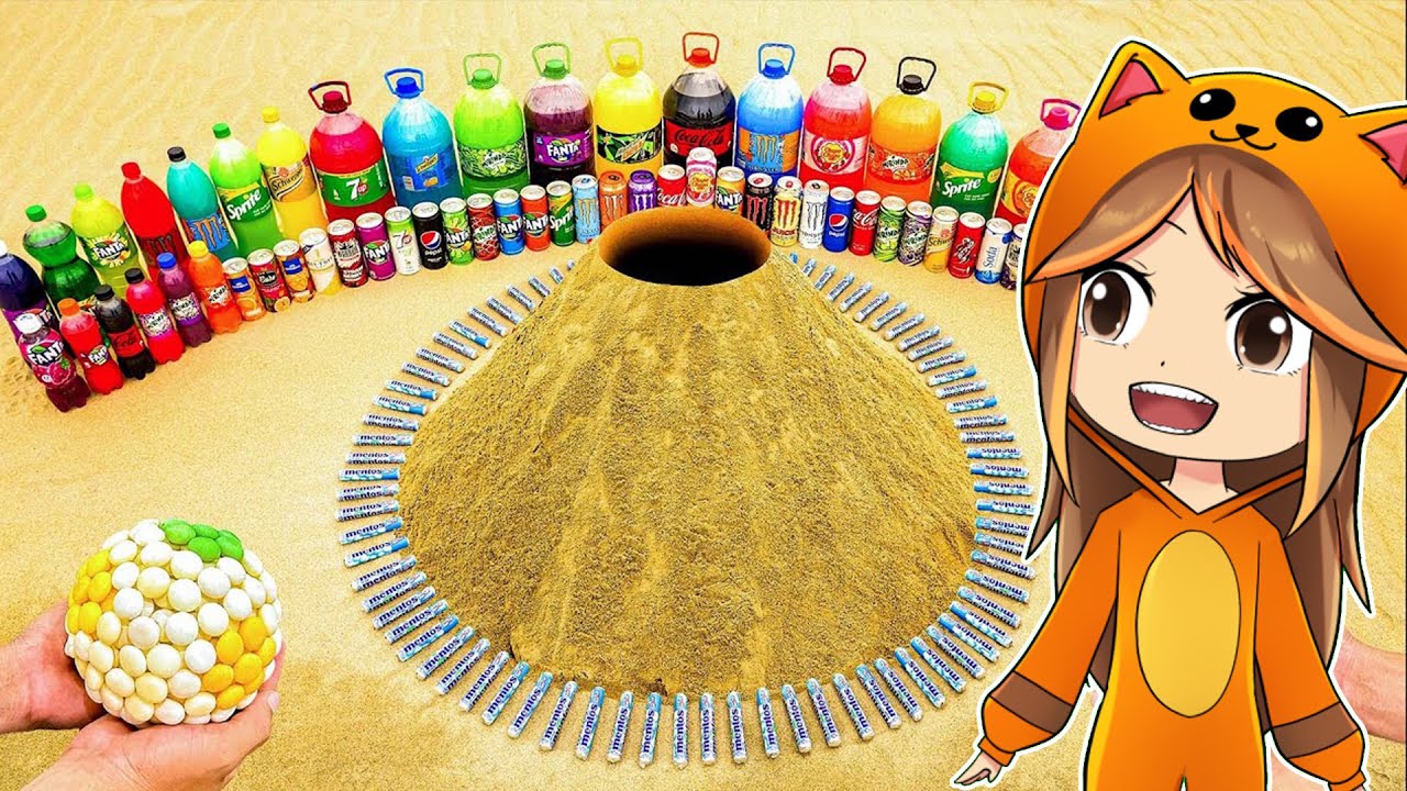 EXPERIMENTO Creando un VOLCAN GIGANTE y EXPLOSIVO | Mandarina Reacciona
