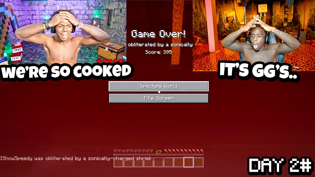 Самые смешные моменты Speed и Kai в хардкорном Minecraft, ДЕНЬ 2