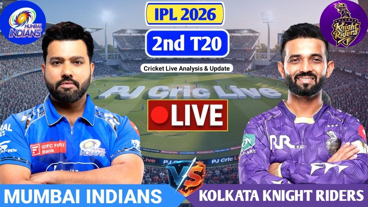 MI vs KKR 2nd T20 Match | Live Score Analysis & Discussion | IPL 2026 T20 Cricket Match