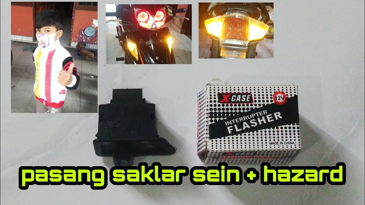 CARA PASANG ‼️ SAKLAR SEIN + HAZARD.. ⁉️ di suzuki shogun 125