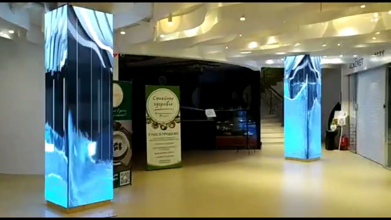 Column LED screen perfectly match with your premises.