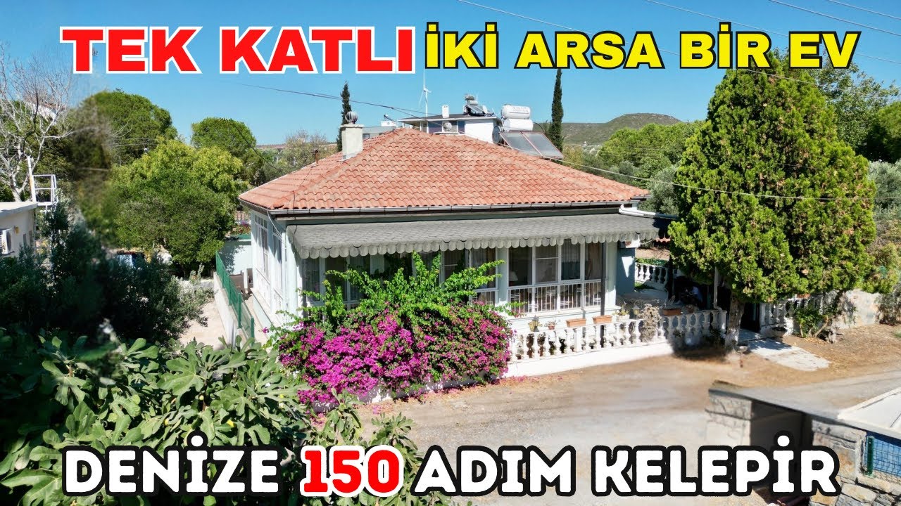 Denize 150 Adım Tek Katlı Ev İki Adet Arsalı Kelepir Fiyata Didim E-110