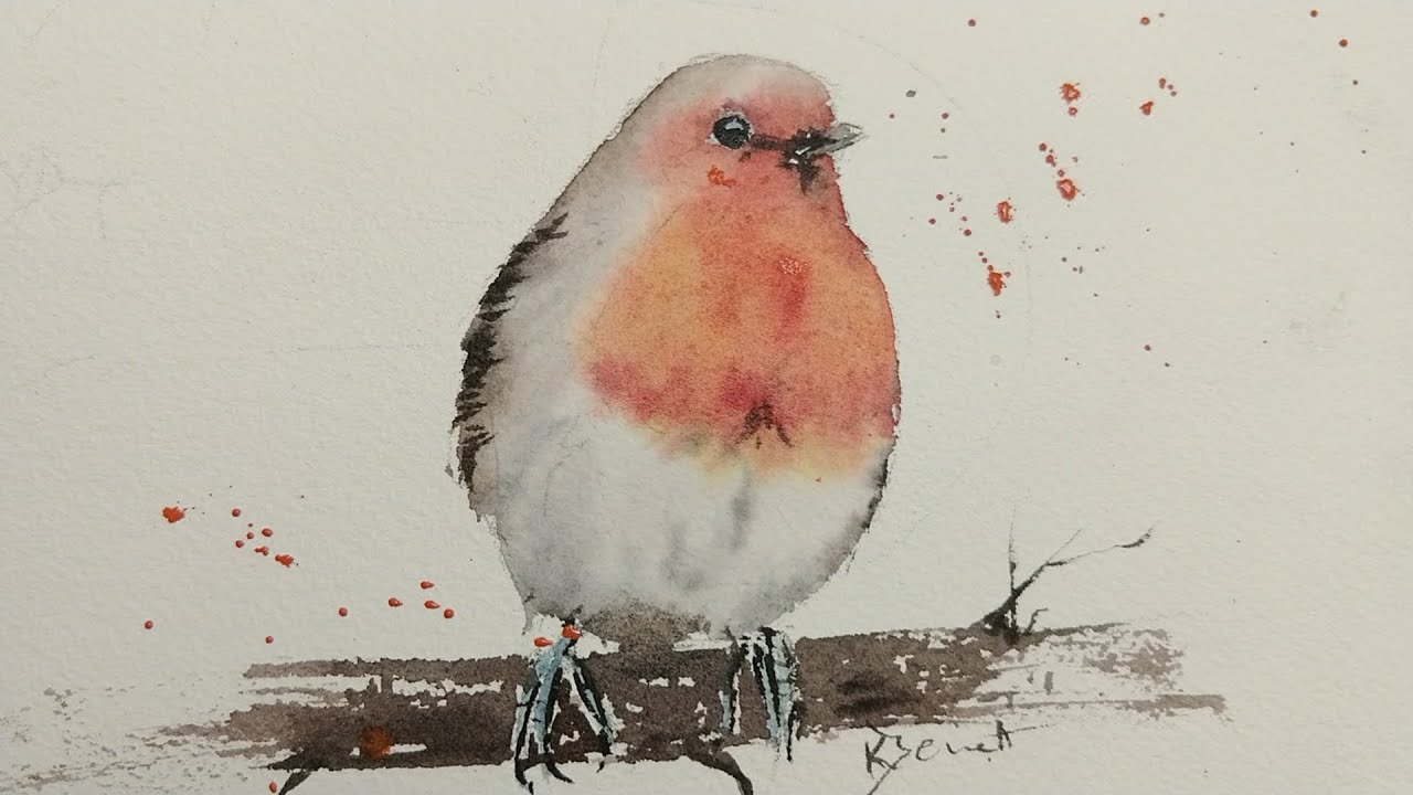 Robin in Watercolour Demonstration