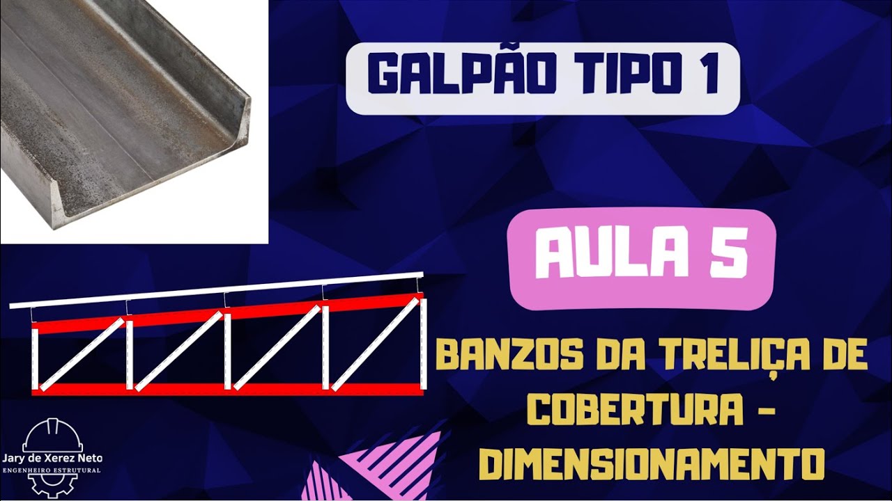 Galpão 1 - Aula 5 - Banzos da Treliça de Cobertura - Dimensionamento