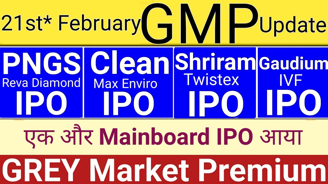 Clean Max Enviro IPO | PNGS Reva IPO | Shriram Twistex IPO | Gaudium IVF IPO GMP | Stock Market Tak