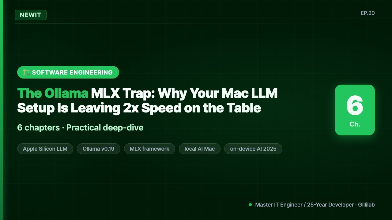 The Ollama MLX Trap: Why Your Mac LLM Setup Is Leaving 2x Speed on the Table | #NEWIT