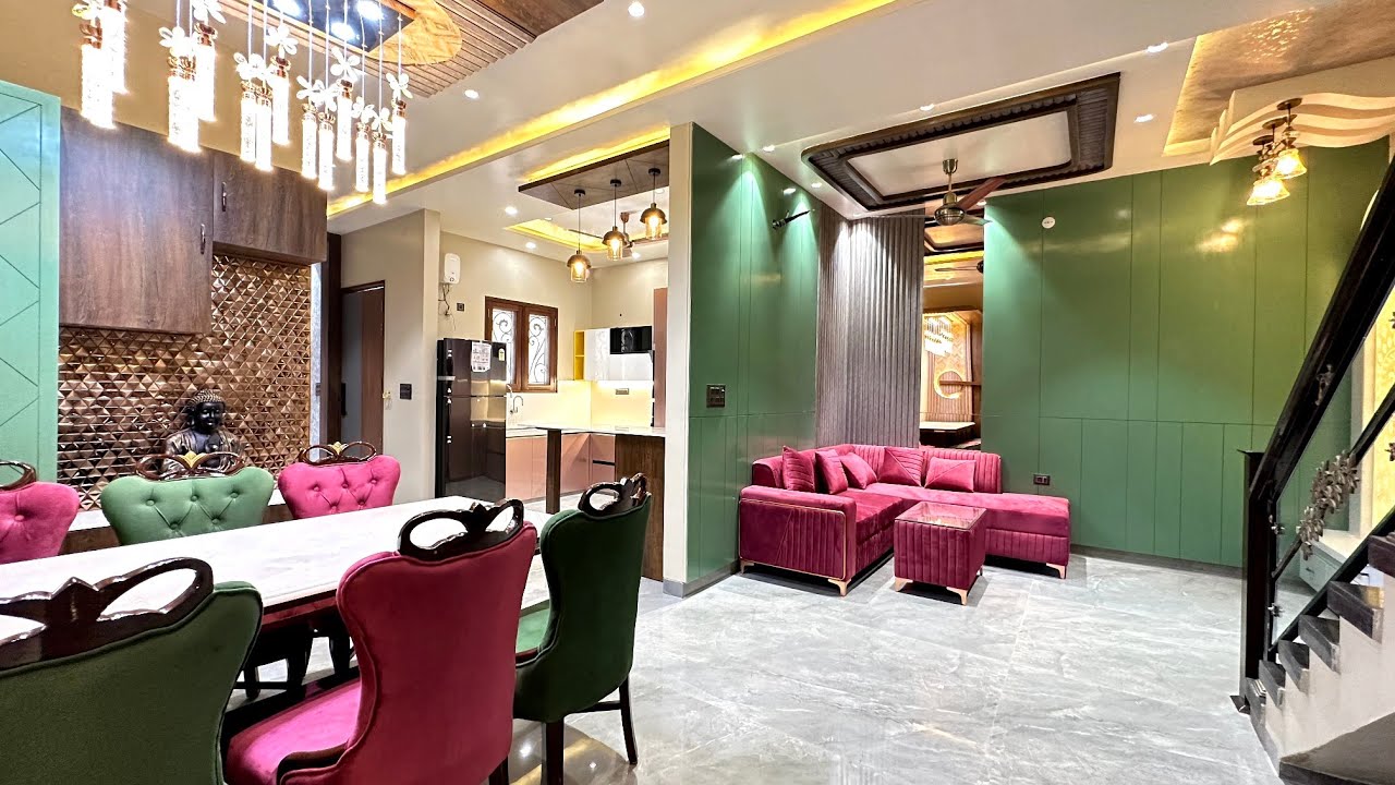 175 Gaj Ultra Luxurious House With BAR & Lift | 21&times;75 House design with beautiful interior design