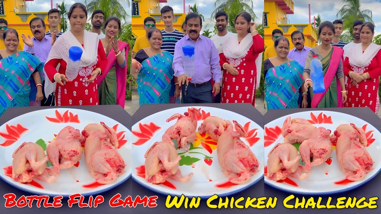 Bottle Flip Game – Win Chicken Challenge 🔥| চিকেন উইন চ্যালেঞ্জ 😛/ SK Challenge Video