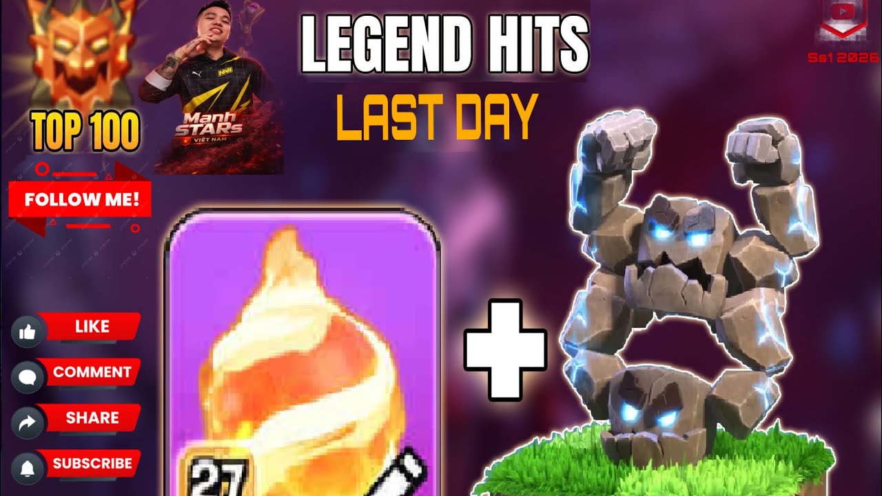 Manh STARs | Rank Legend combo Hoả cầu + Thạch nhân. Army Link....