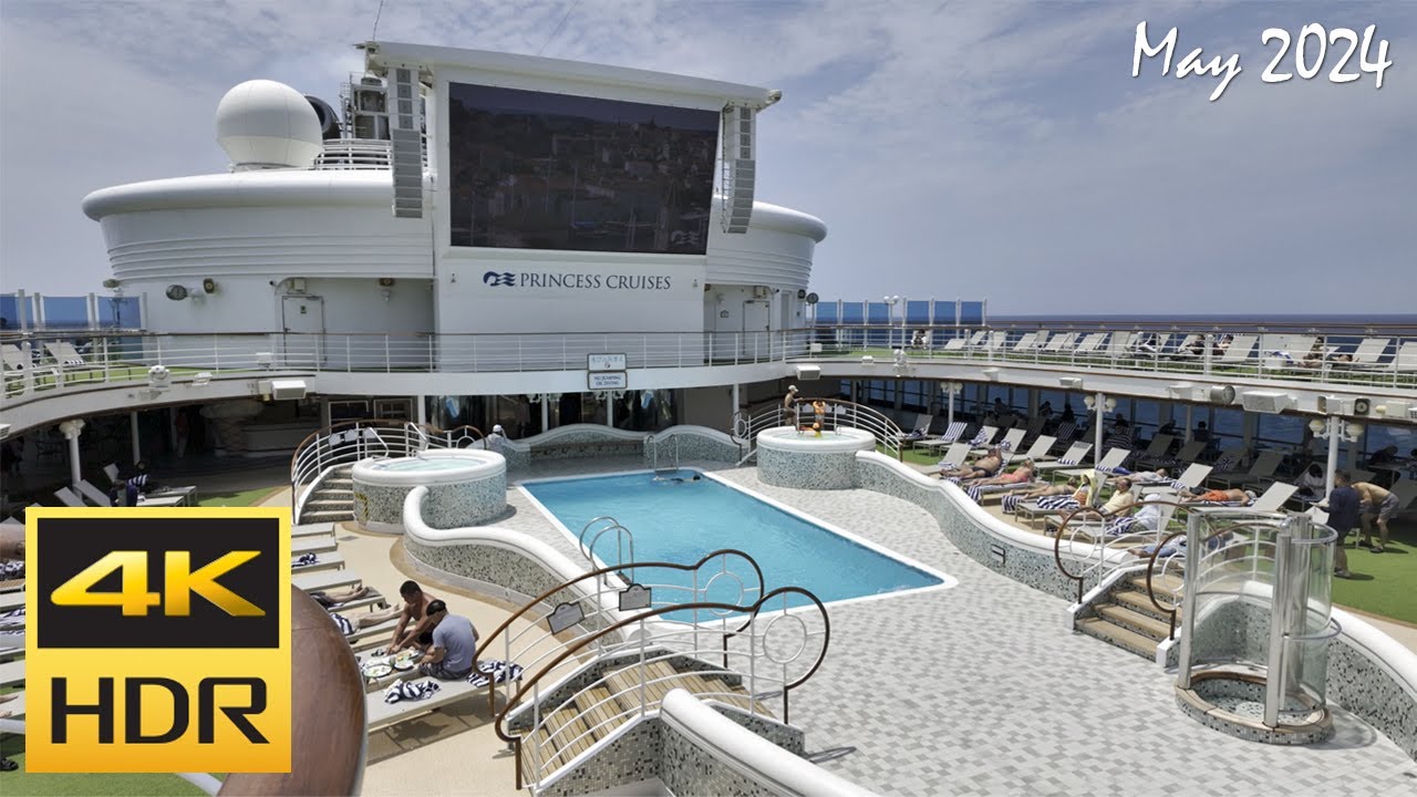 [4K HDR] 豪華客船ダイヤモンドプリンセス デッキ14～18を散策 / Strolling around Deck14-18 of DIAMOND PRINCESS