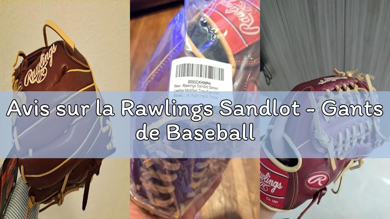 Avis sur la Rawlings Sandlot - Gants de Baseball