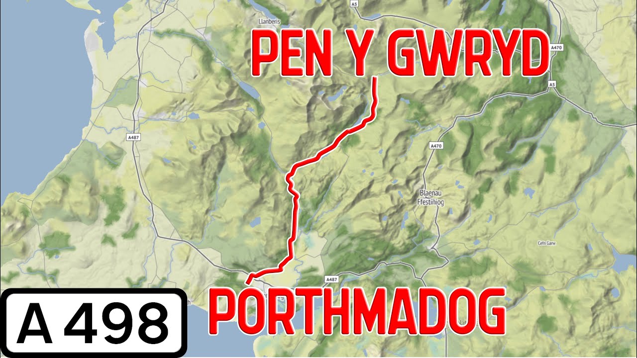 UK Road Tours - A498 Porthmadog to Pen-y-Gwryd