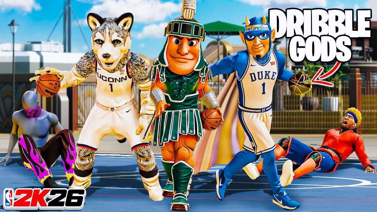 3 XIX DRIBBLE GODS AS COLLEGE MASCOTS IS UNGUARDABLE! (NBA 2K26) BEST GLITCHY DRIBBLE MOVES