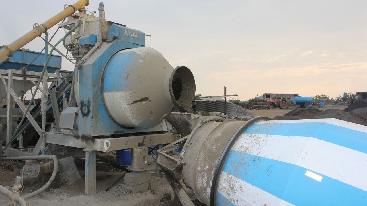 Mobile concrete batch mixing plant video by Atlas Equipments